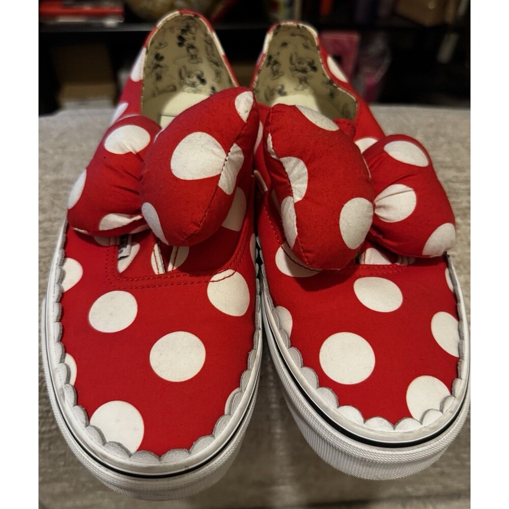 EUC VANS X DISNEY AUTHENTIC MINNIE MOUSE BOW POLKA DOT WOMEN’S 9.5 MEN’s 8.0 - Picture 5 of 7
